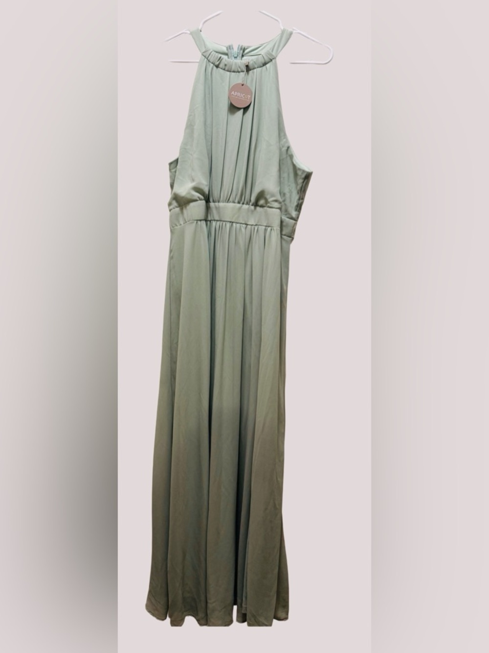 APRICOT Sage Green Halter Neck Maxi Dress size 10 - Picture 2 of 5